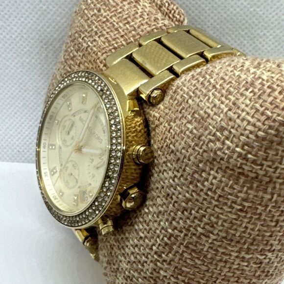 Michael Kors Parker MK5354 Women\'s Gold Stainless Steel Analog Dial Watch JNA614 main image 5